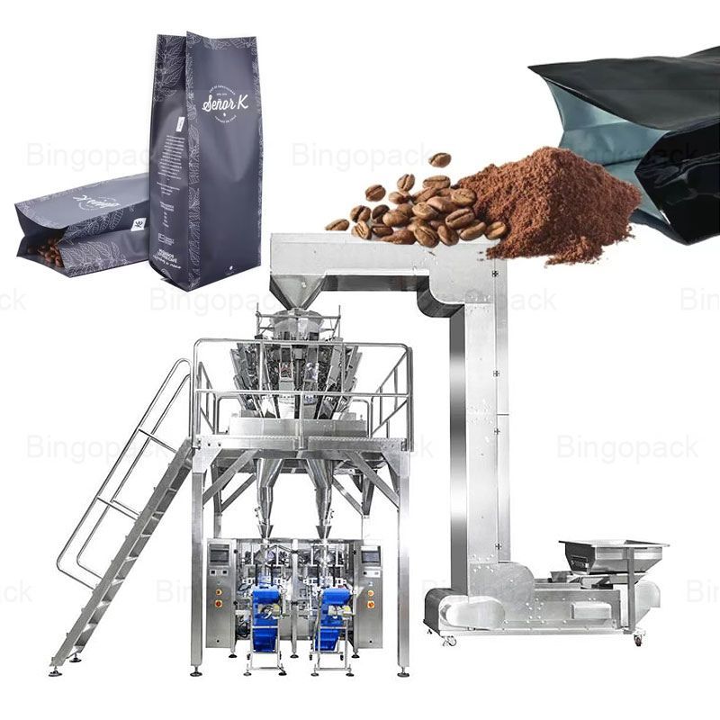 Automatic Roasted Ground Coffee Bean Packaging Machine M Shape Pouch Packing Machine