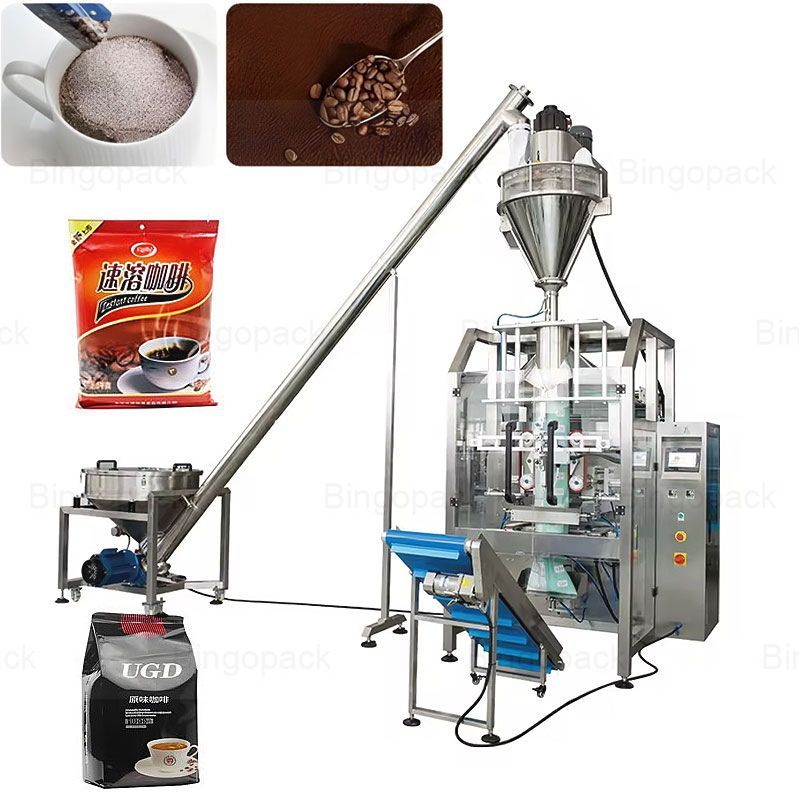 Automatic Coffee Powder Pouch Packing Machine With Screw Feeder