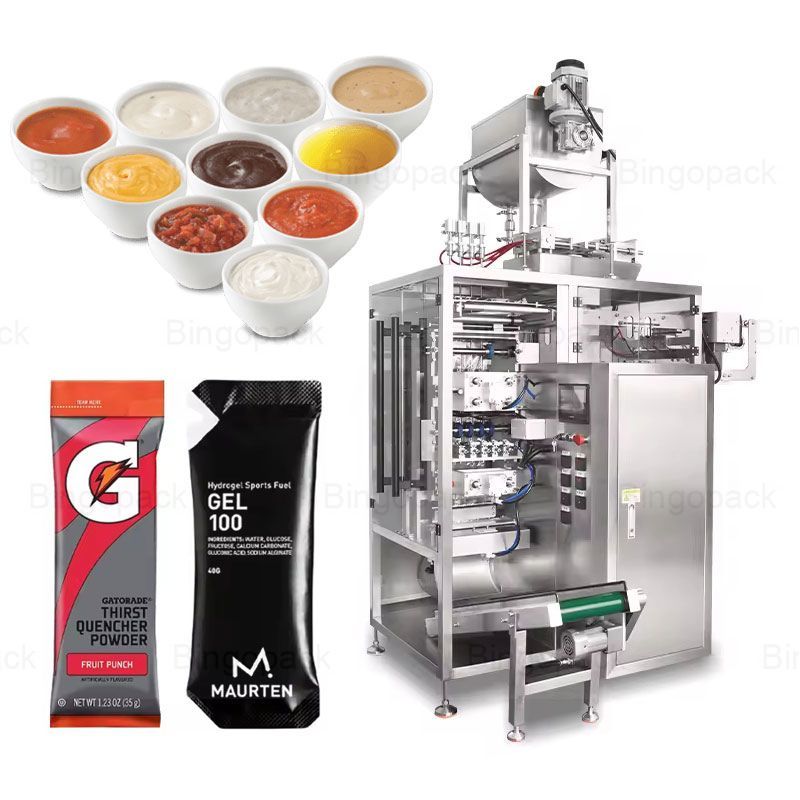 Multi Lane Sauce Cream Energy Gel Liquid Sachet Packing Machine