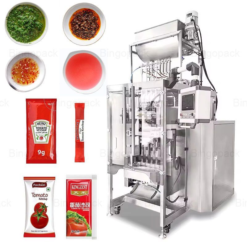 Multi Lane Liquid Jelly Ice Lolly Popsicle Stick Filling Sealing Packaging Machine
