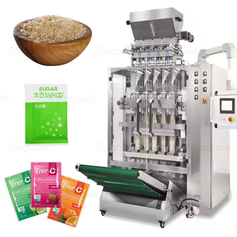 5g 10g 20g Multi Lane 3/4 Side Sealing Fine Granule Sachet Packing Machine