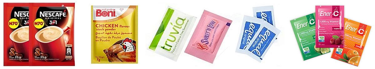 5g 10g 20g Multi Lane 3/4 Side Sealing Fine Granule Sachet Packing Machine